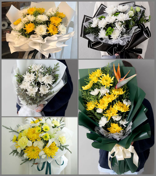 山东青岛胶州市胶东街道小麻湾东村白事花束代送